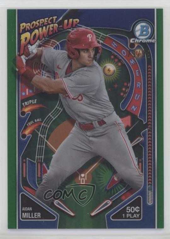 2024 Bowman Prospect Power-Up Green Refractor 79/99 Aidan Miller #PP-18 1i3r