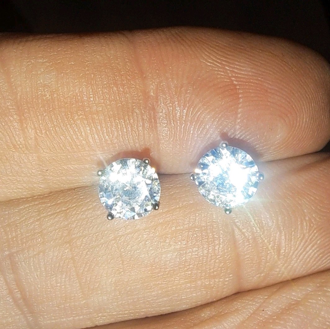 .75 Ct Simulated Diamond Solitaire Stud Earrings … - image 14