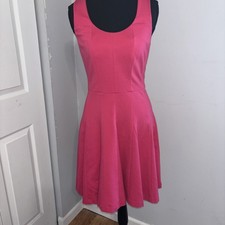 Banana Republic Ponte Skater Dress Fit Flare Women 0 Criss Cross Back Pink *READ