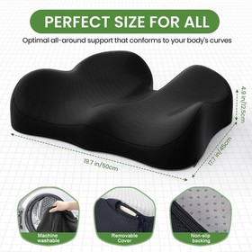 A-Pce Ergonomic Seat Cushion -Large Memory Foam Cushion for Office Chair- Sci...
