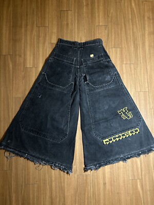 Vintage 90s Original JNCO Crime Scene Jeans Distressed Worn Size