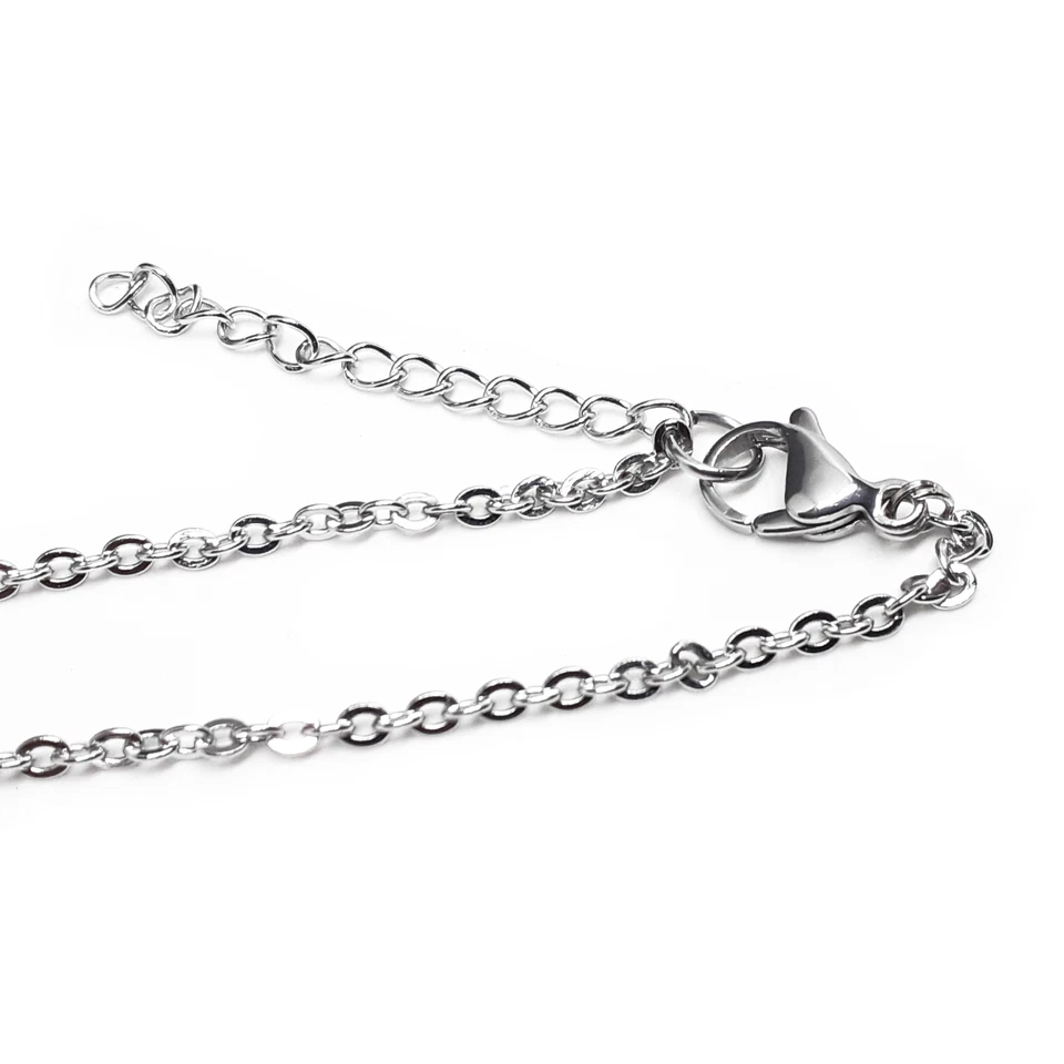 Collana con ciondolo Cuore Argento Zampa cane gatto Portafortuna catena da Donna - Immagine 3 di 4