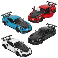 RI Novelty - Pull Back Die-Cast Metal Vehicle - SET OF 4 PORSCHE 911 GT2 RS CARS