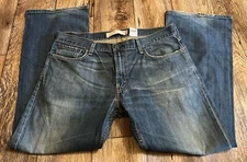 Levis 527 Low Boot Cut Tag 36/30 Measure 38/30 100% Cotton Cuff Edge Wear