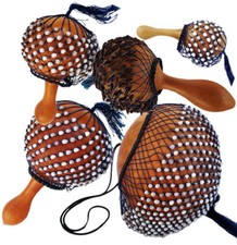 Chekere Maraca Rassel Percussion Shaker original Afrika 