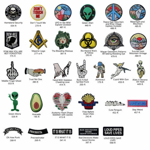 Embroidered Patches Iron Sew On Design patch for clothes appliques transfers - Image 3 of 4