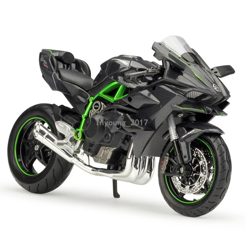 1/12 2015 Kawasaki Ninja H2R modelo de motocicleta diecast coche de juguete niños niños regalos Foto 4 de 4