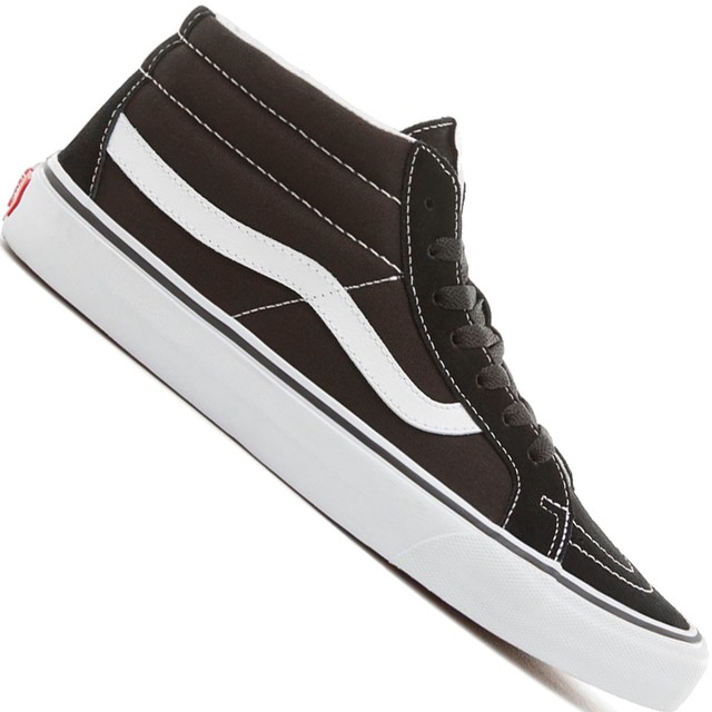 black vans mid tops