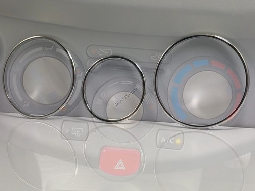 Pour Nissan Micra K12 2002-2010 Anneaux De Ventilation Chromes Aluminium x3 - Picture 3 of 7