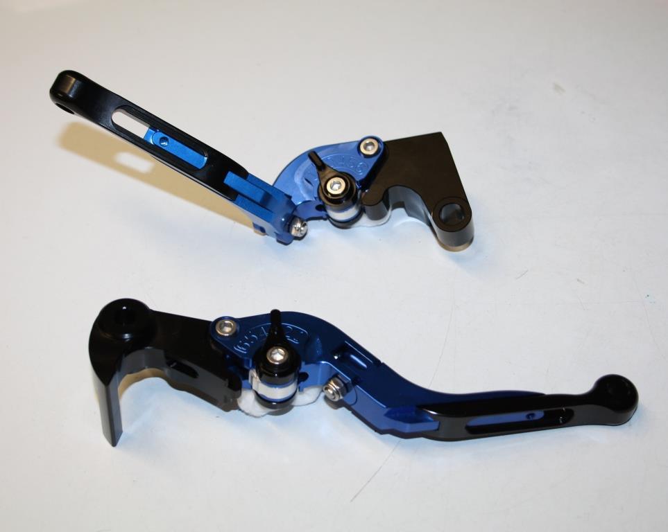 Levier Yamaha R1 bleu noir en alu taillé masse pour motos de 2000 à 2003