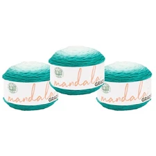 (3 Pack) Lion Brand Yarn 558-209BM Mandala Gradient Yarn, Seagreen