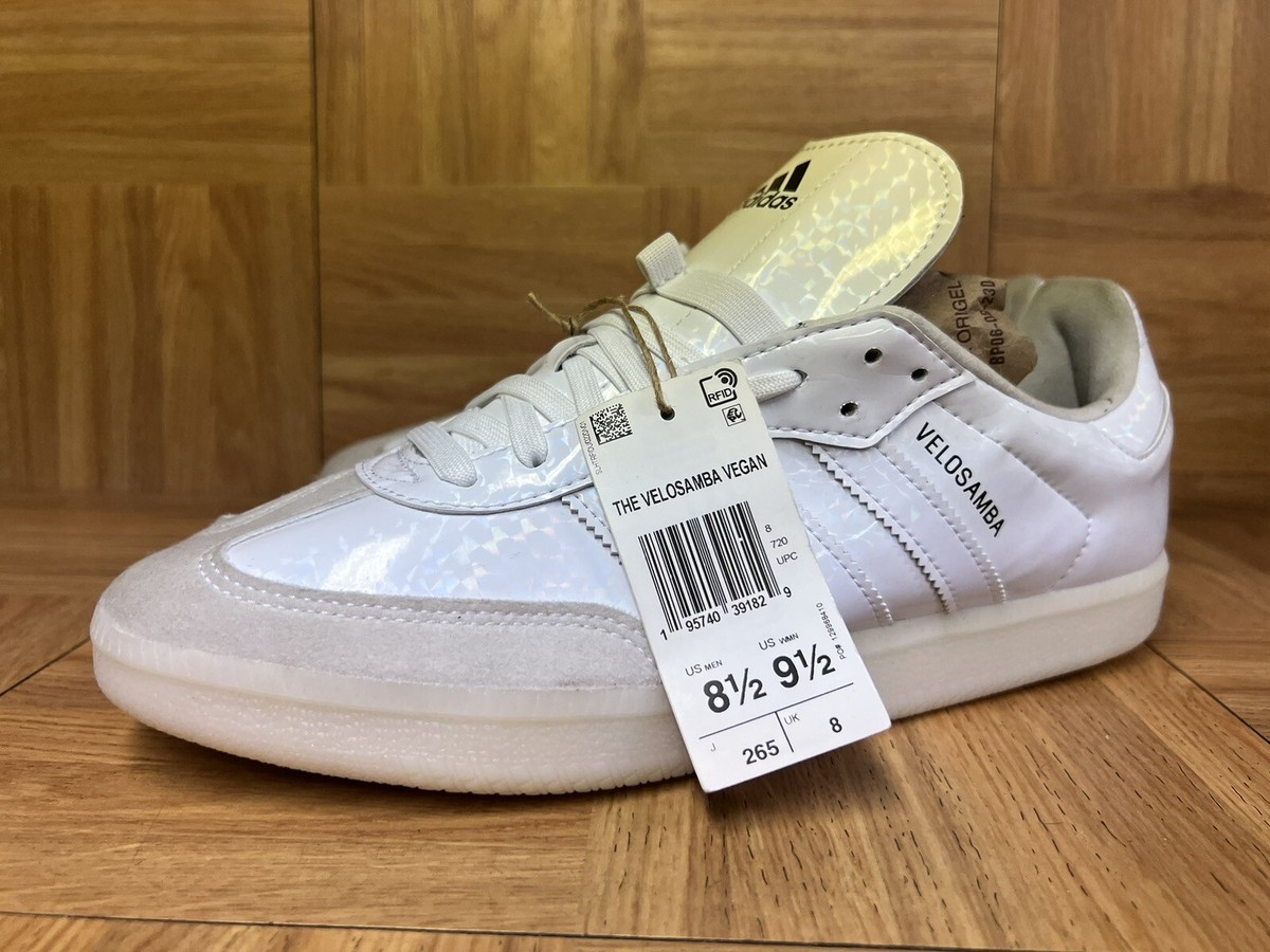 RARE🔥 Sz 8.5 - adidas Samba Vegan White Velosamba Spin Cycle