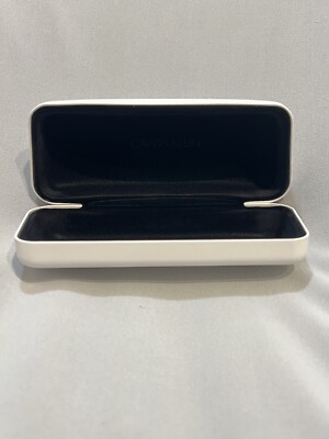 NEW Calvin Klein Sunglasses Case; White Faux Leather (no cleaning