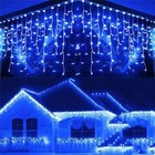 Christmas Icicle Lights Outdoor LEDs Curtain Fairy String Light Xmas Party Decor