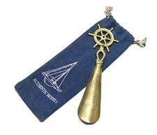 Vintage Unused Authentic Models Bronze Brass Marine Anchor Shoe Horn Accessory