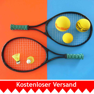   RACKET-SET 2 Tennis-Schläger +Spezialbälle  Ideal für SMOLBALL   im Schulsport