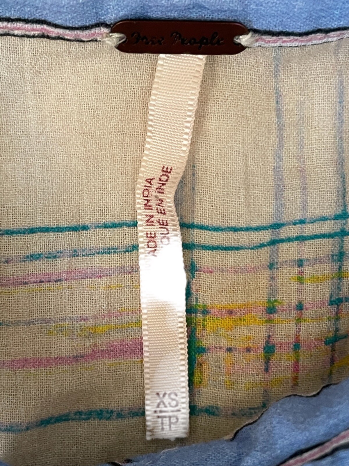 Free People Button Down Casual Collared Gauze Blo… - image 3