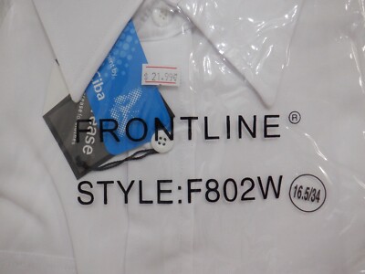 Frontline Call Of Duty Short Sleeve White Style F802W Size 16.5 /34