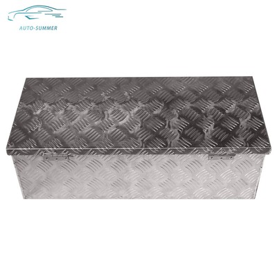 Labwork 30" Cuboid Aluminum Tool Box For Truck Flatbed, RV, Camper – Silver W/ Handle & Keys