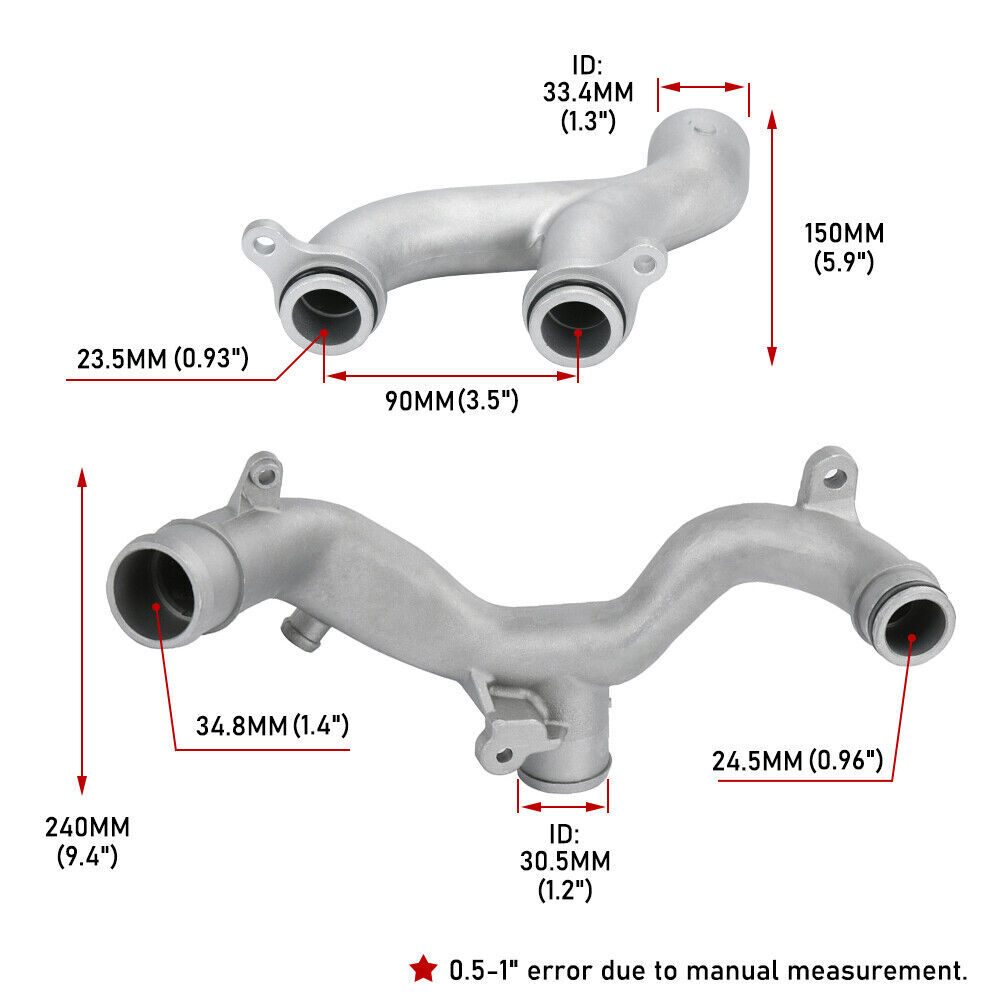 Water Pipe Coolant Pipe Upgrade Kit for Jaguar Land Rover LR092992
