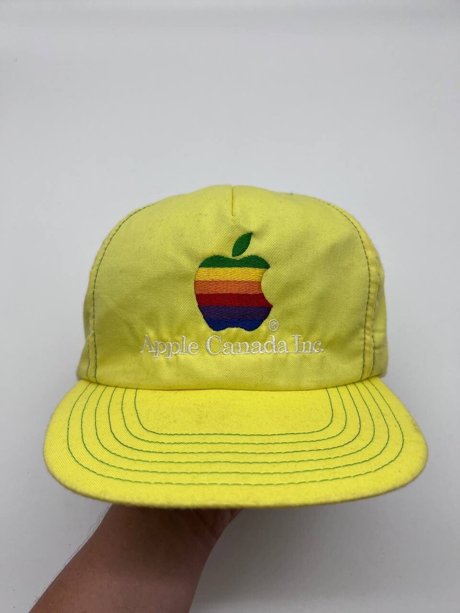 Vintage Apple Cap Embroidered Made In Canada VTG Apple Inc Vintage Apple Cap Embroidered Made In Canada VTG Apple Inc