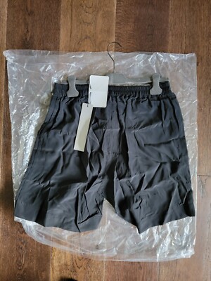 NWT Rick Owens Runway Walrus SS17 Black Boxers Shorts Drawstring