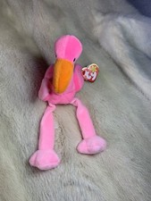 Pinky The Flamingo Ty Beanie Baby Style 4072. Rare, MWMT, P.V.C. Pellets   .