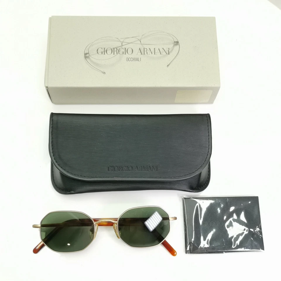 Подлинный Giorgio Armani 1997 винтажные солнцезащитные очки золото мужчин женщин 664 904/31 - Изображение 3 из 4