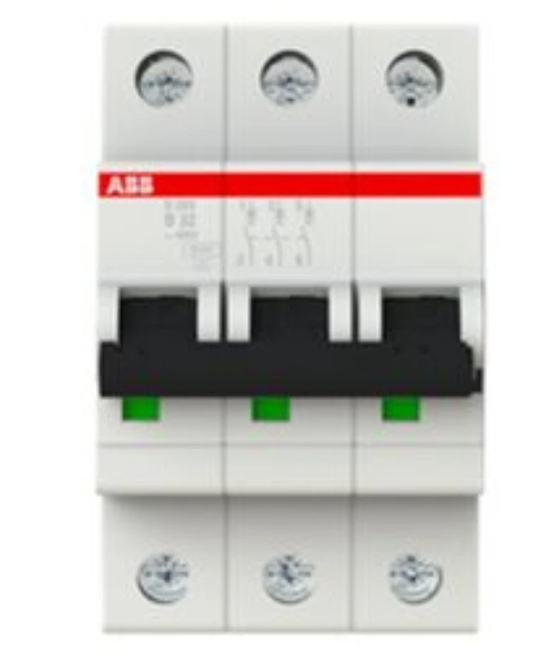 Disjoncteur S203 3P 32A Courbe D Raccordement à vis - 10KA ABB 352366 - Photo 1/1