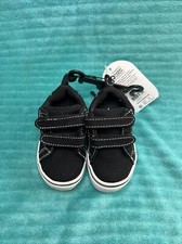NEW Wonder Nation Black Casual Strap Shoes Sneakers Baby Boy Size 4 Fast Ship