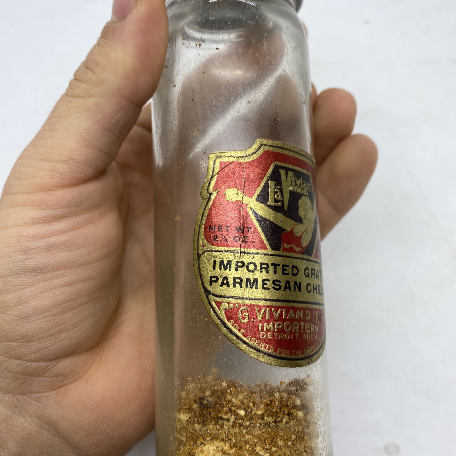 Rare Antique Food Product Bottle G. Viviano Parmesan Cheese Jar Detroit Michigan eBay