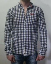 SuperDry & Co Shirt Shop Men's Long Sleeve Plaid Blue Red Yellow Size S