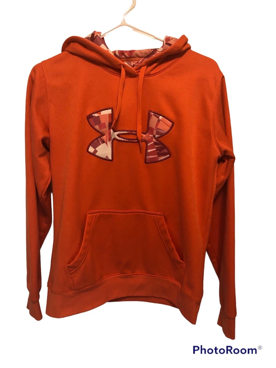 Under Armour Womens Sz S Coral Orange Hoodie Sweatshirt Pullover Hooded EUC  | eBay