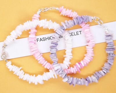 7 1/2 in. or 8 in. Puka Shell Bracelet ...  Choice of Color & size  ...  #P111