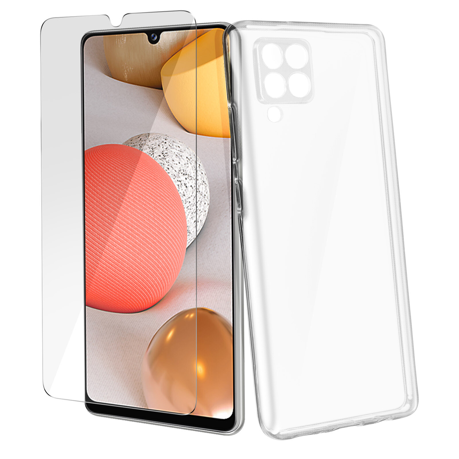 Case Samsung A42 5G Soft and Glass Hard 9H 4Smarts Clear