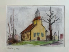 Franz Ehmke *1928 -2018 GDR Painter °Dorfkirche In Tuchen-Klobbicke