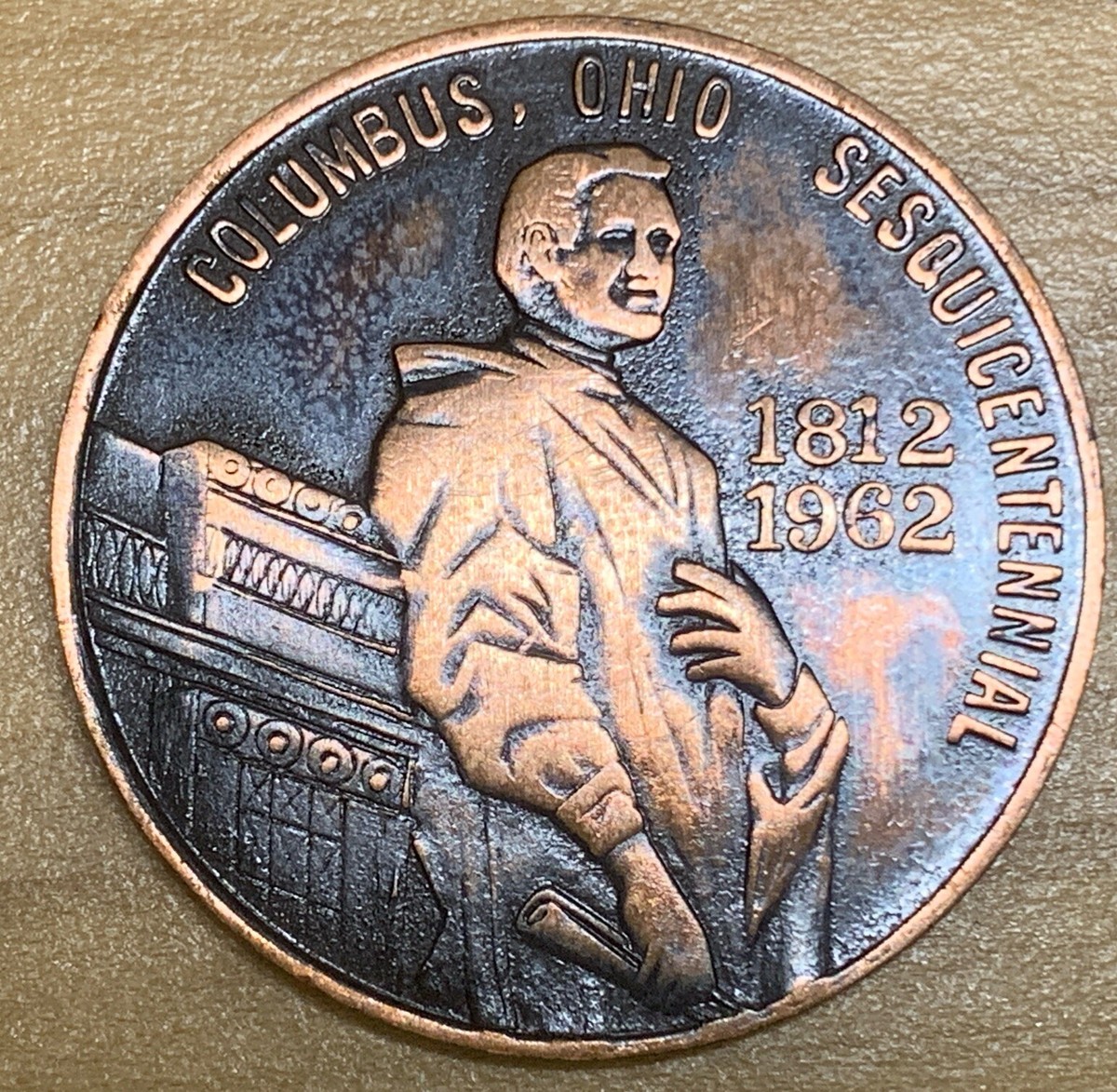Vintage Copper Columbus Ohio sesquicentennial 1962 Token Medal