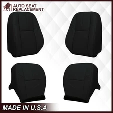 2007-2014 GMC Sierra and Chevy Silverado Tahoe Leather Seat covers Black