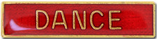 Dance Bar Pin Badge in Red Enamel