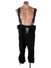 Polartec Classic 200 Syn Fleece Pant Overalls W/Suspenders Black NWT Large