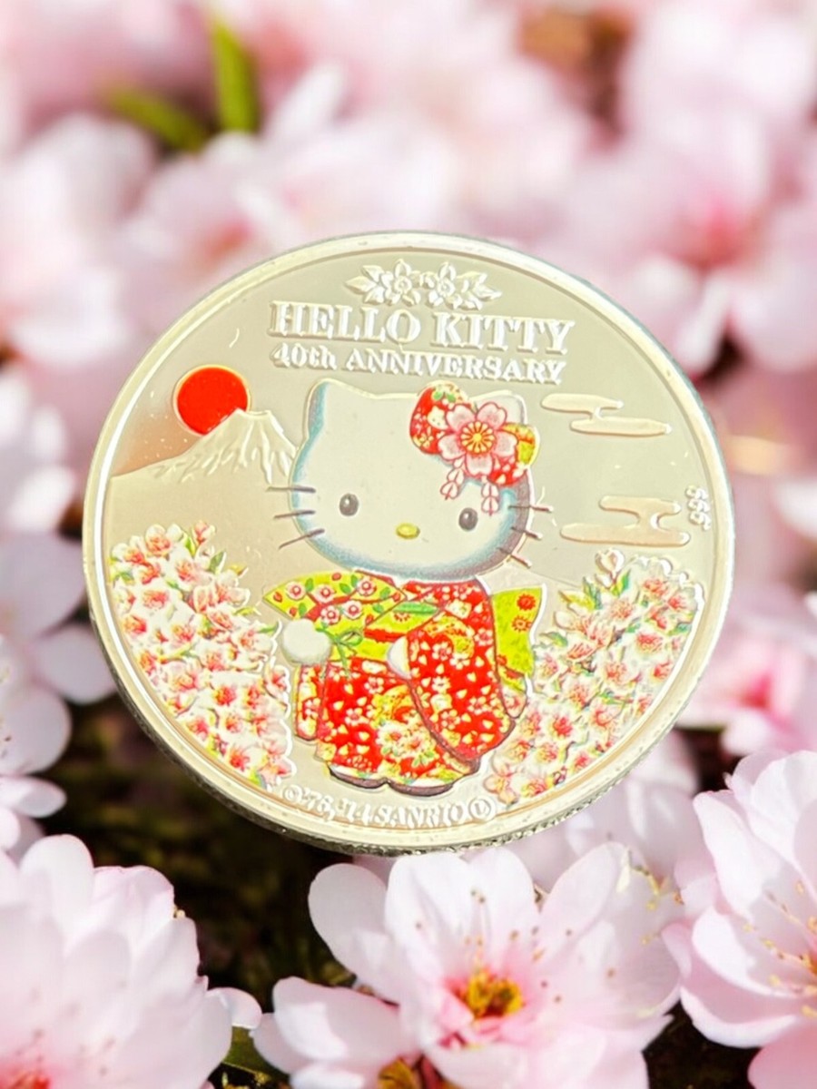 Hello Kitty 40th Anniversary Japanese Sakura Commemorative Gold