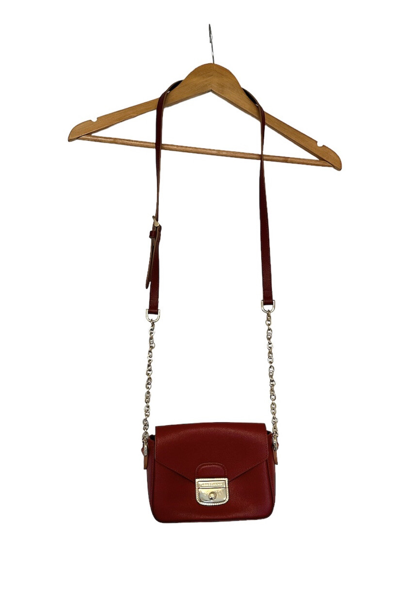 Auth Longchamp Le Pliage Heritage Red Saffiano Leather Shoulder Crossbody Bag image 2
