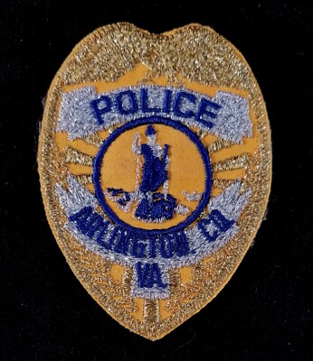 Arlington County VA Police Gold & Silver Thread Modern Patch 3.75 x 2.5 ...