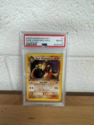 Pokémon Dark Charizard Team Rocket 1st Edition Holo Rare #4 PSA 8 2000