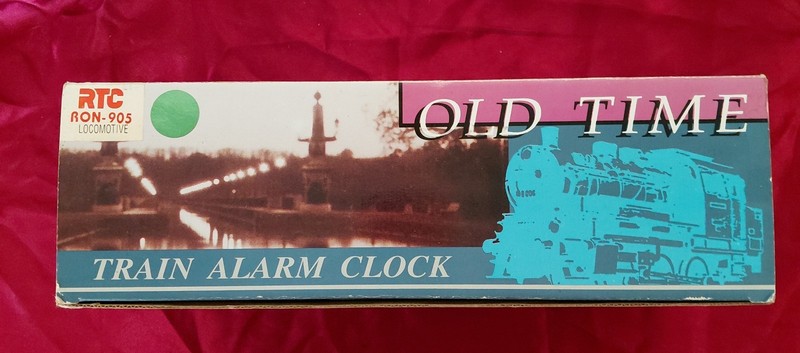 RTC RON-905 Old Time 1943 Locomotive Train Alarm Clock w Box Lights Engine Sound
