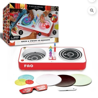 FAO Schwarz Spin & Twist 3D Designs Glow Swirl & Spiral Art Kit Brand New