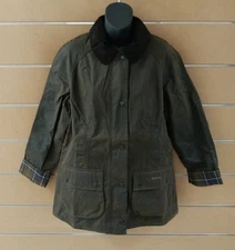 Barbour Classic Beadnell Wax Cotton Women's Jacket LWX0668OL71 Olive US 8 (NWI)