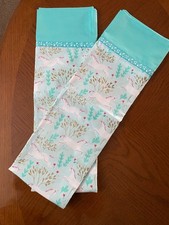 Set of 2 New Standard Size 100 Cotton Handmade Pillowcases - Unicorns