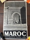 Affiche originale MAROC Tourisme Rabat 1950 Imprimerie Georges Lang Paris 60x98
