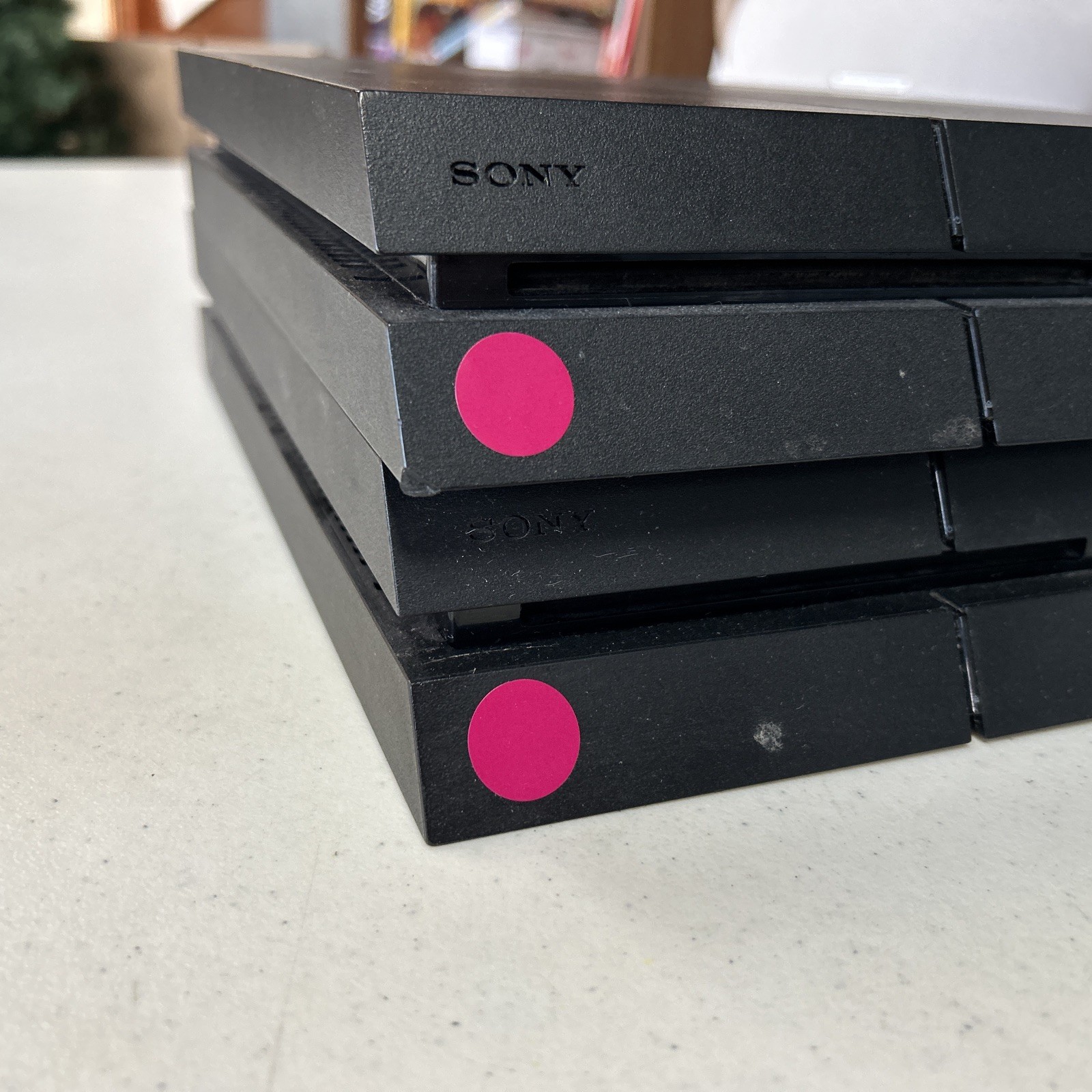 Lot Of 2 Defective Sony PlayStation 4 PS4 Black System Console Only For Parts